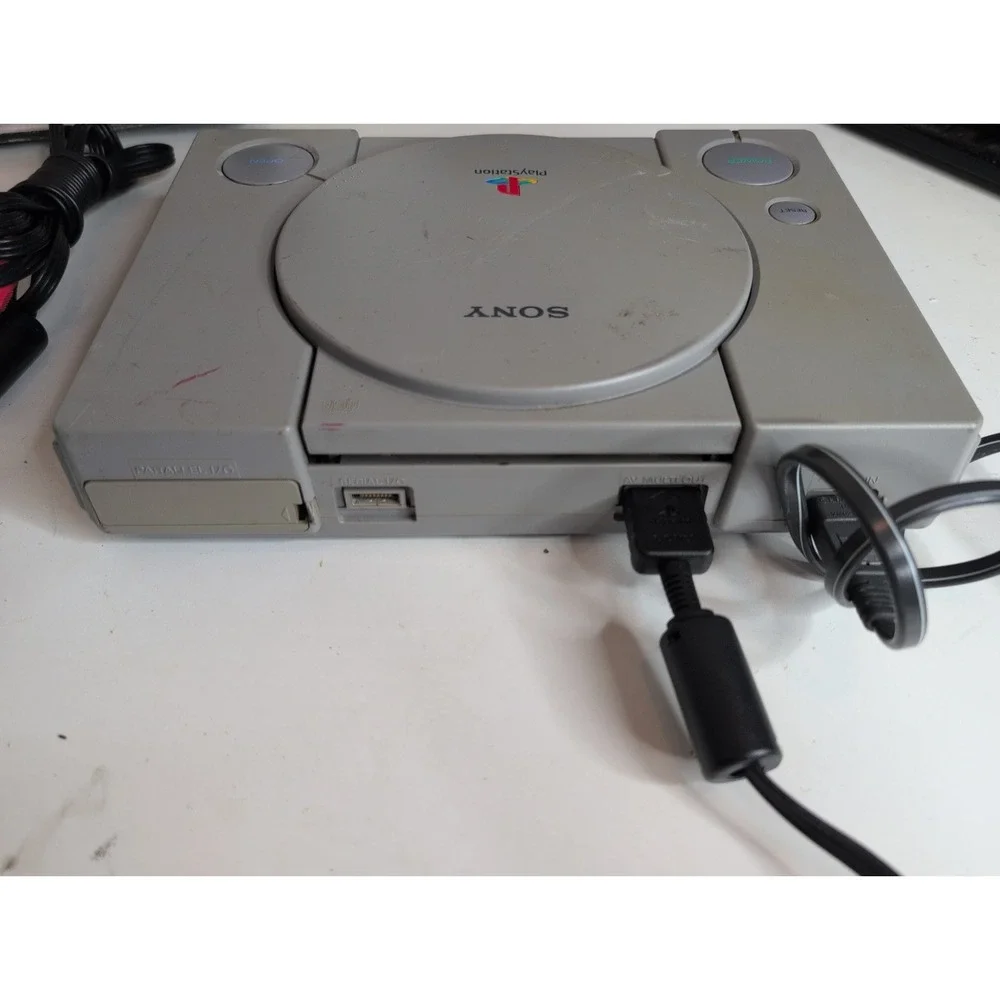 Sony PlayStation 1 PS1 Console Bundle SCPH-5501  w Controllers Cords Games More!